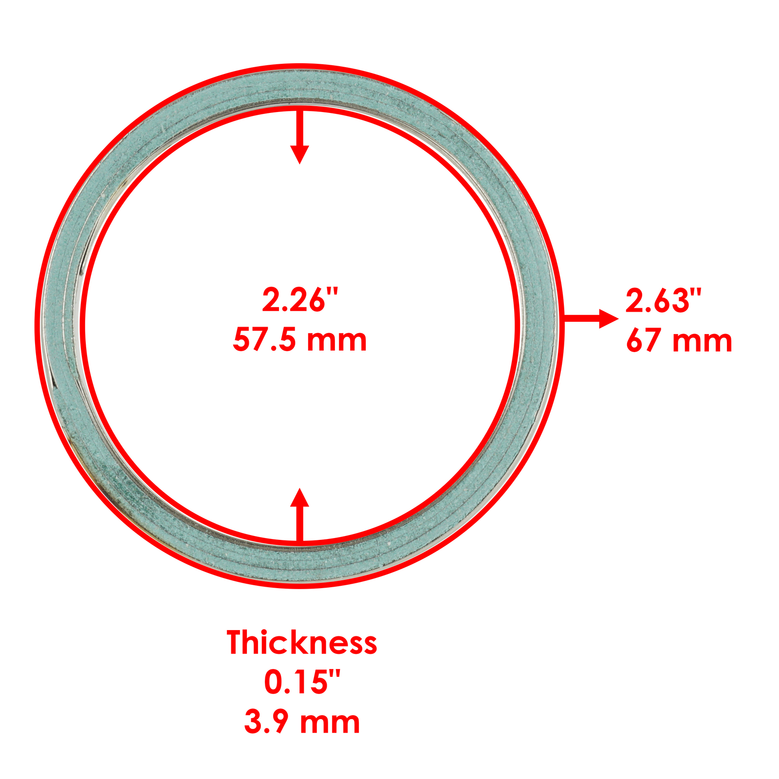 Caltric Exhaust Muffler Silencer Gasket Kit For Kawasaki Teryx KRF800 2014-2022