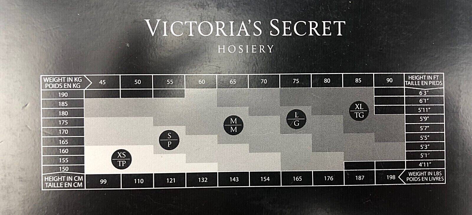 VICTORIA'S SECRET LACE TOP CRYSTAL HEART THIGH HIGH HOISERY STOCKINGS XS S M L