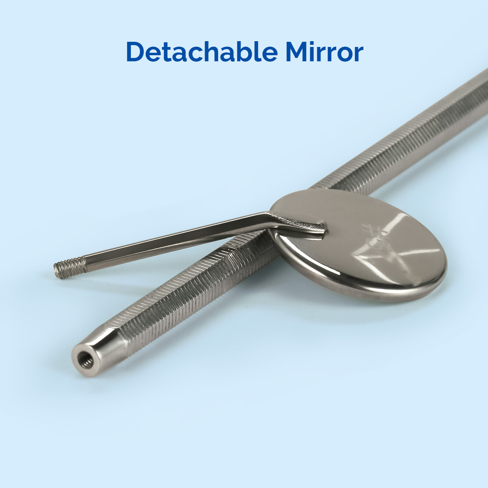 JMU Dental Mouth Mirror with Octagonal Handle #5 Oral Mirror Stainless Steel