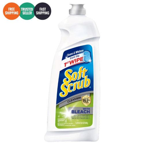 Soft Scrub with Bleach Cleaner 24 oz Bathroom & Kitchen Surface Cleaner