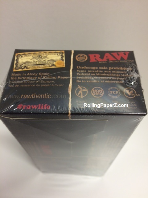 FOUR Packs RAW BLACK Double Pressed CLASSIC SINGLE WIDE ROLLING PAPERS