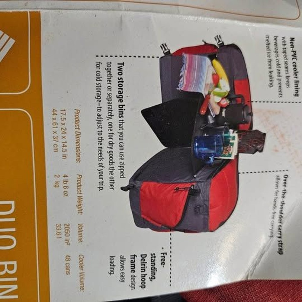 Duo bin storage on the go