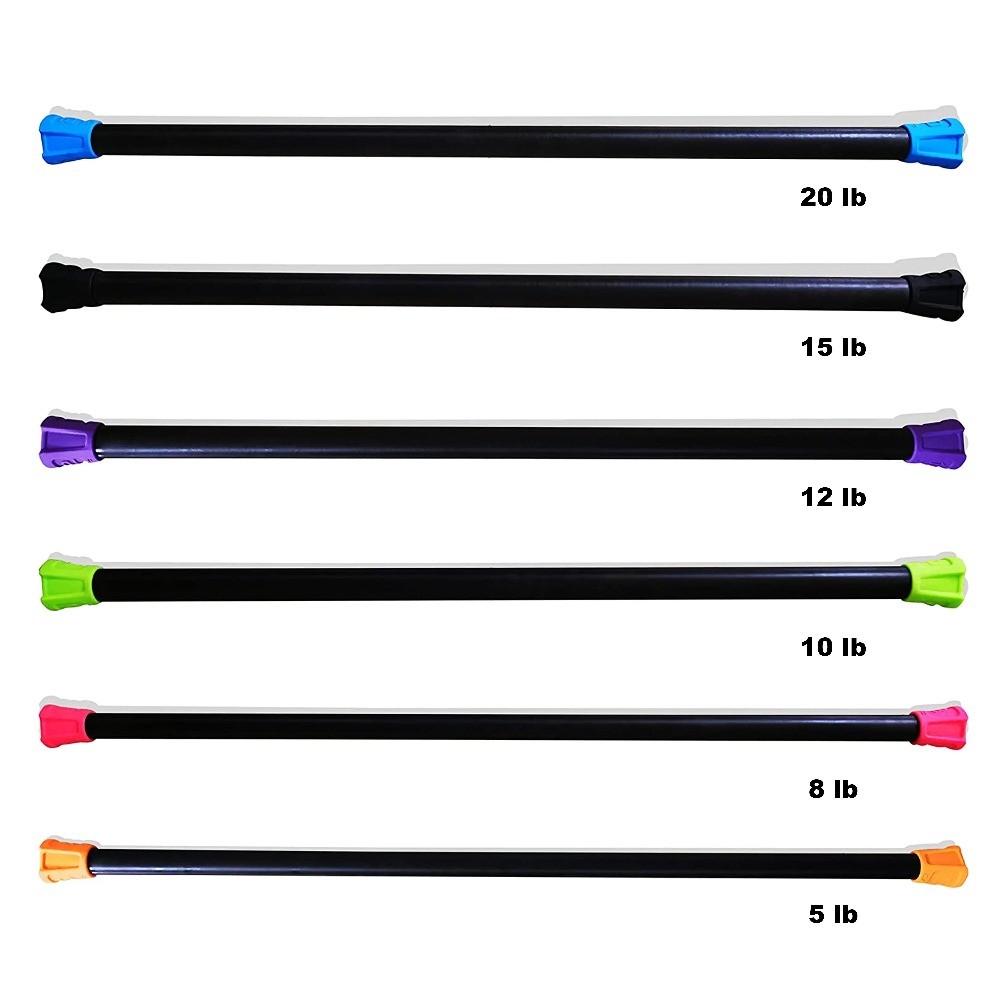 Non-Slip Weighted Workout Bar, 15 lb