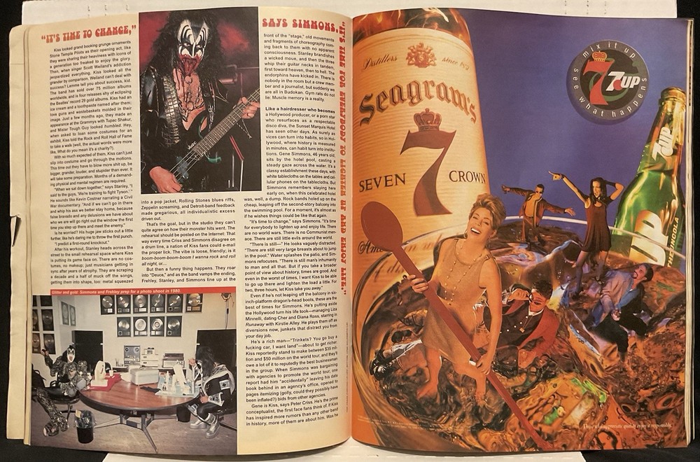 KISS MEMORABILIA BUNDLE (1990-2000) Mags, Rags & Calendar