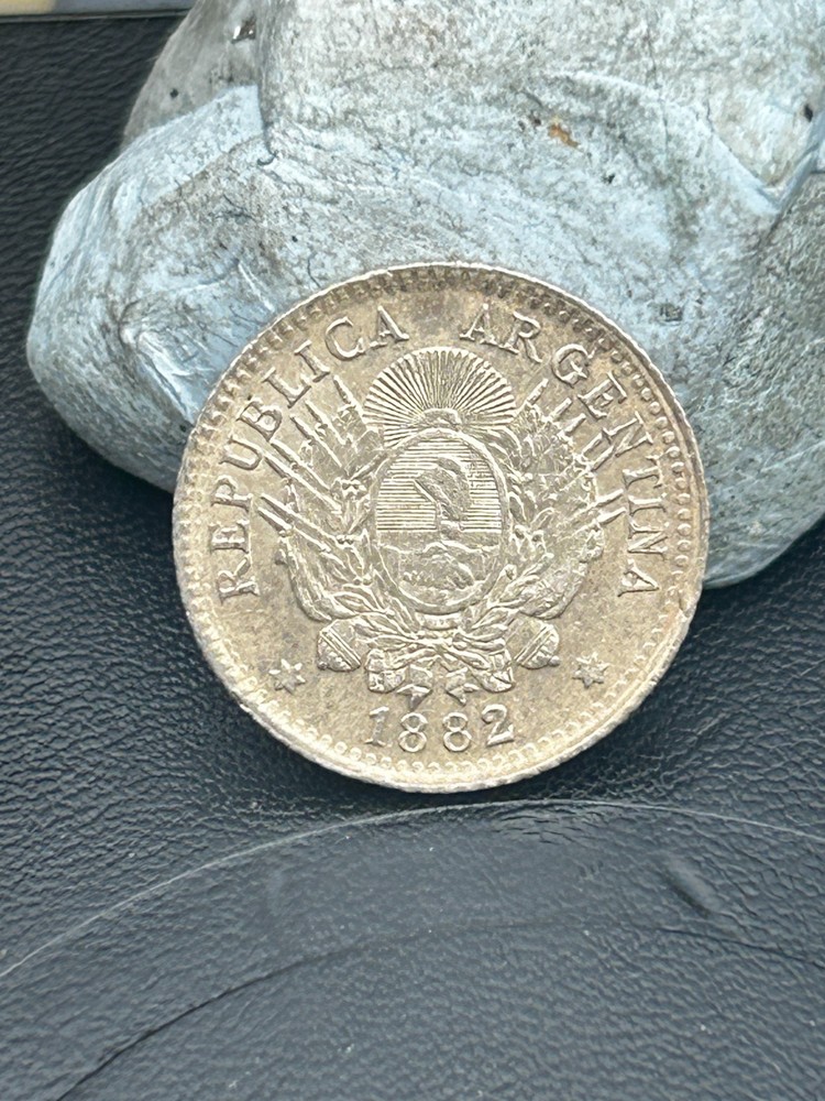 1882 Argentina Silver 10 Centavos ref. K 19