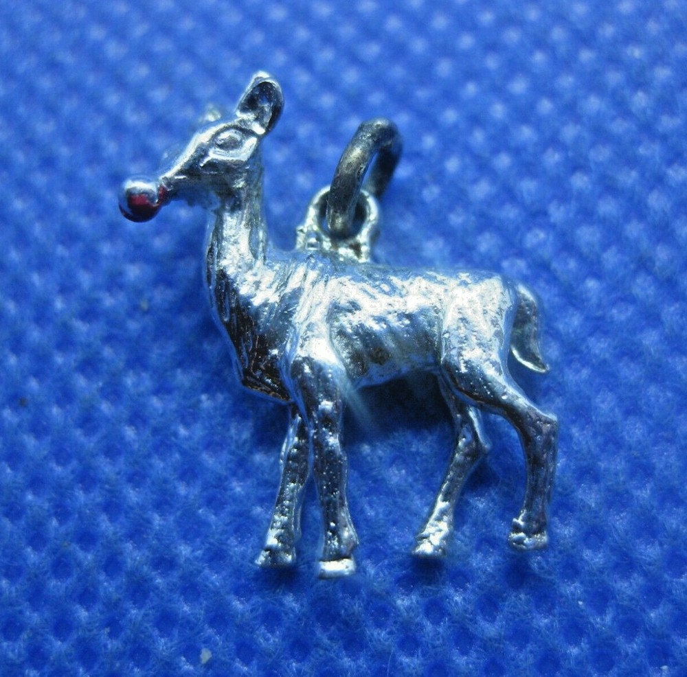 Sterling Silver Rudolph Charm