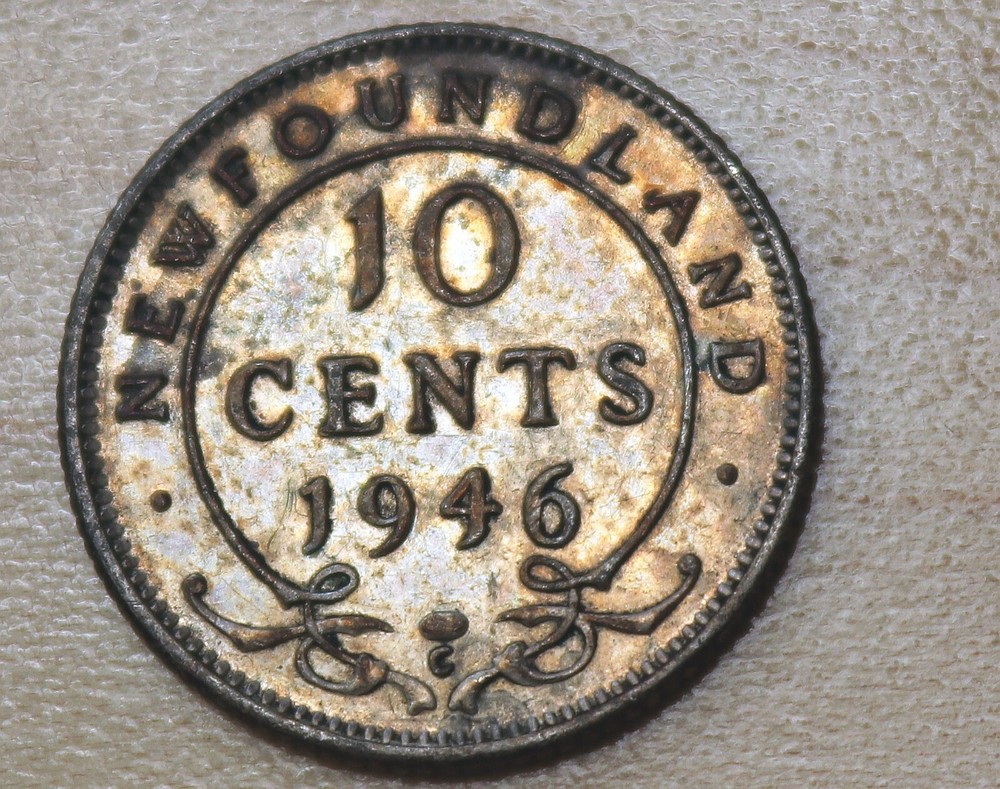 1946 Newfoundland 10 Cents Silver