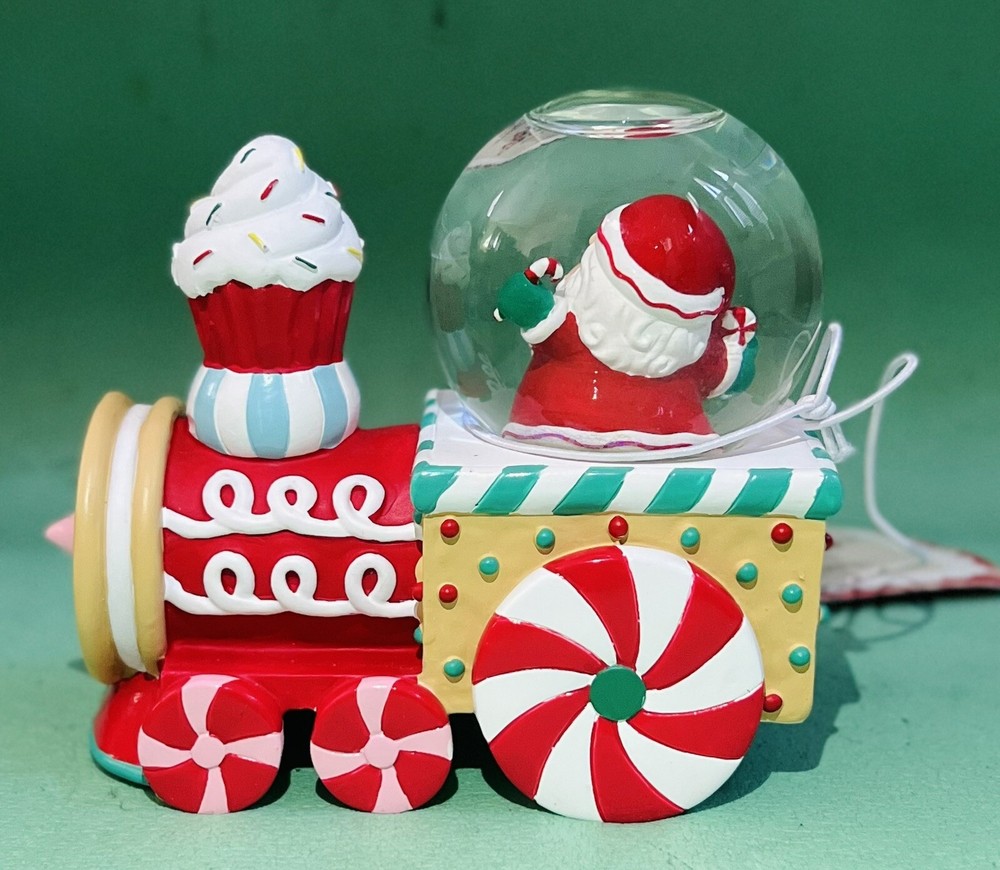 2013 Hallmark All Aboard Christmas Snow Globe Train with Tag, HTF
