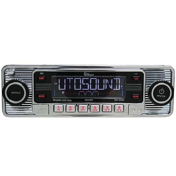 El Camino USA-4 DIN Radio AM/FM CD player MP3 Bluetooth Chrome Face Vintage