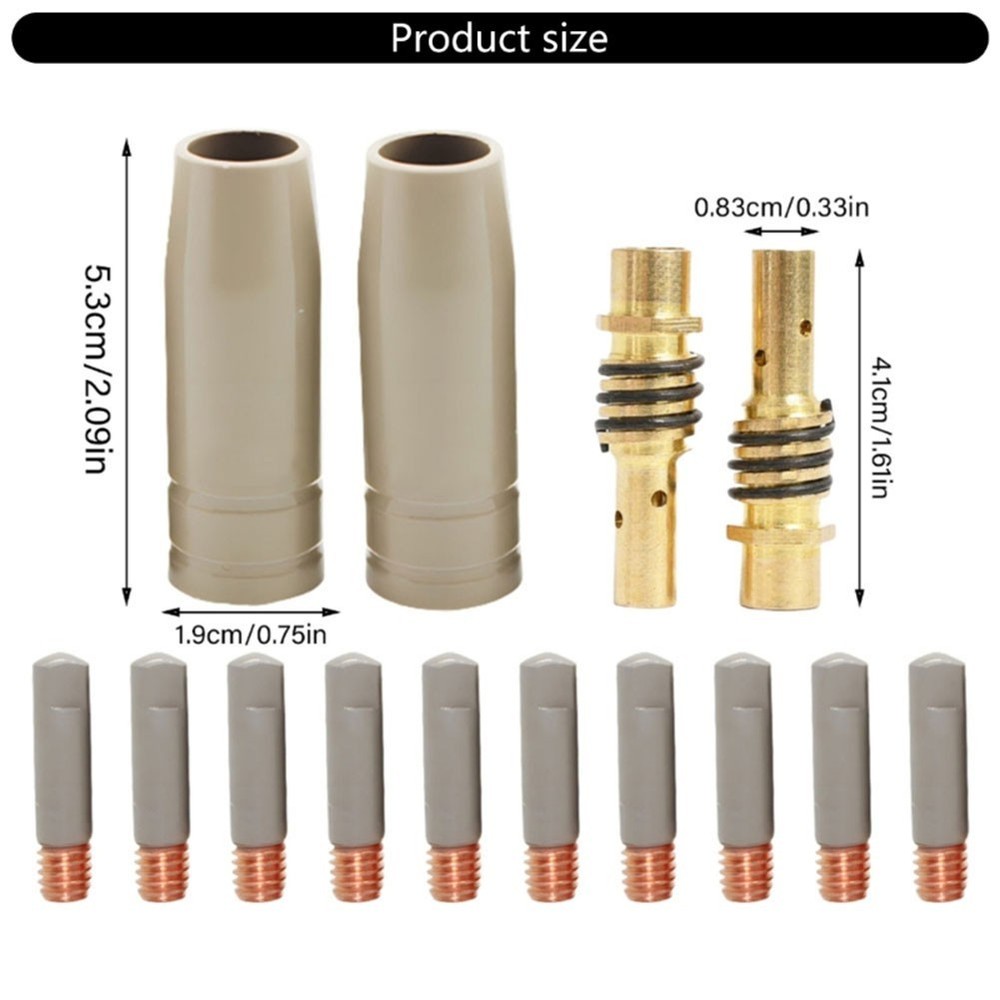 Coating Contact Nozzles and Holders for Effective Welding Solutions 14PCS