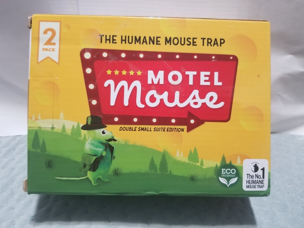 Motel Mouse Humane No Kill Live Catch & Release Traps, 2 Pack White 6½"x2½"x2½"