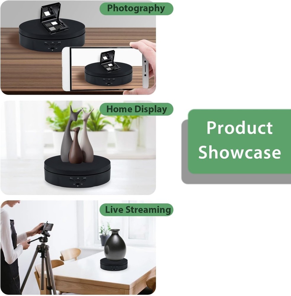 Motorized Rotating Display Stand,5.7Inch 360 Degree Electric Rotating Turntable