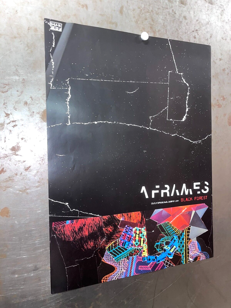 A FRAMES Black Forest PROMO POSTER 2005 Sub Pop NEW WAVE INDIE ROCK DAMAGED #2