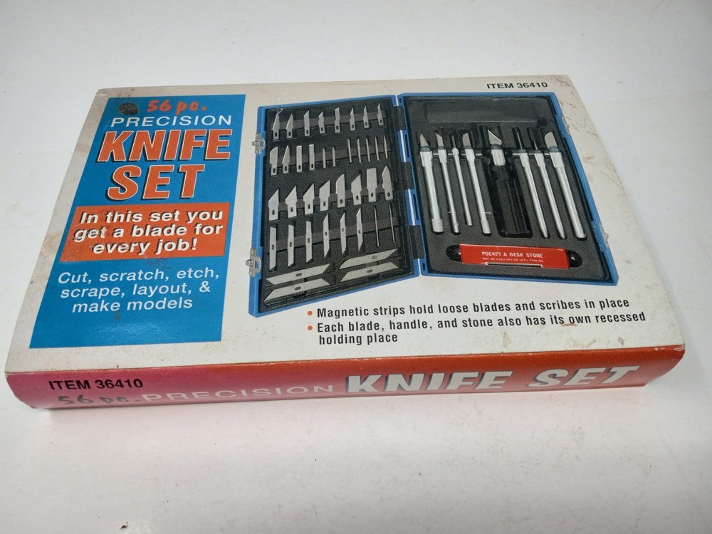 56 Pc. Precision Knife Set for Hobbies & Precision Cuts!