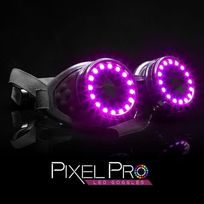 GloFX Pixel Pro LED Goggles Programmable Rechargeablel Rave Dance WITH Upgrade!