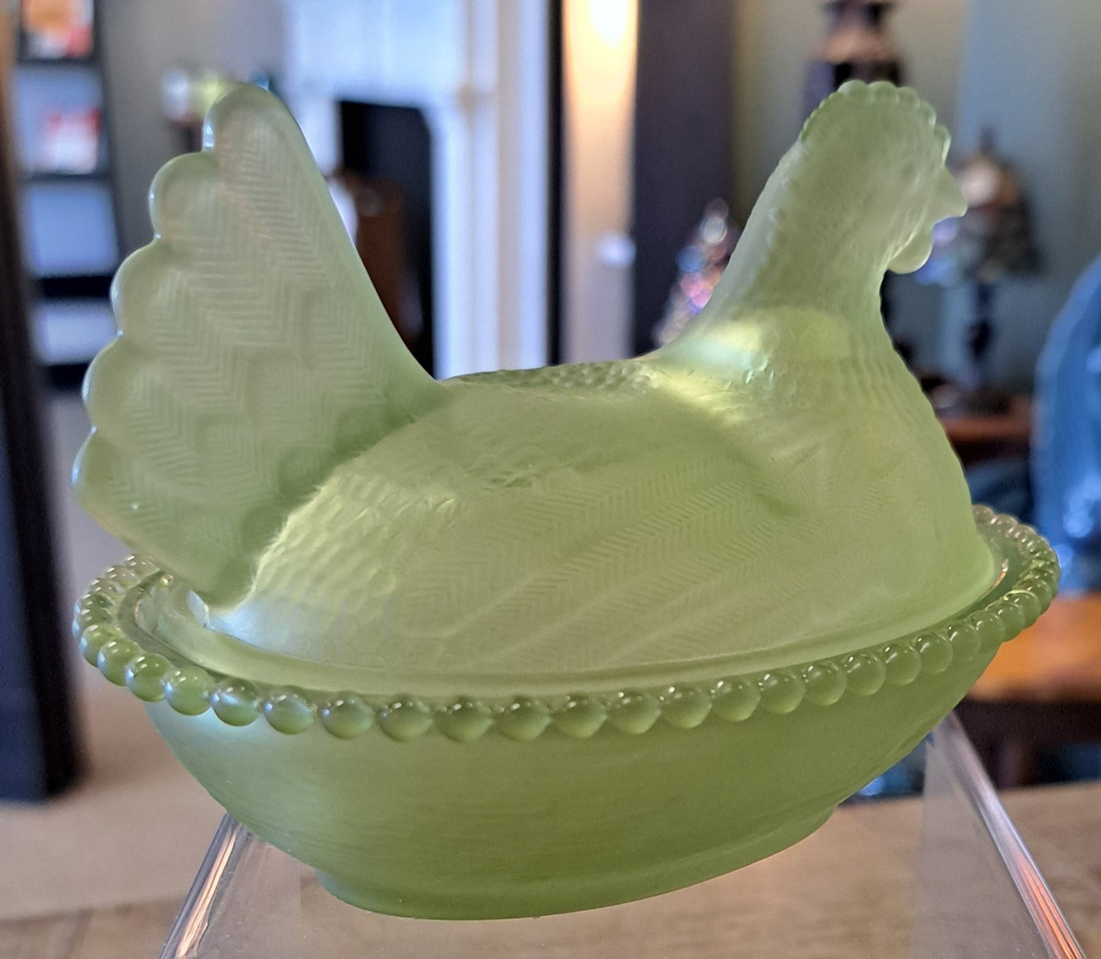 Set Of 6 Hen On Nest, COMPLETE SET OF SATIN ROSE'S CLOSET