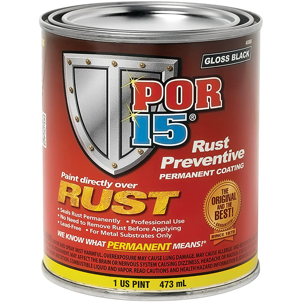 POR-15 Rust Preventive Coating; Gloss Black; 1 Pint