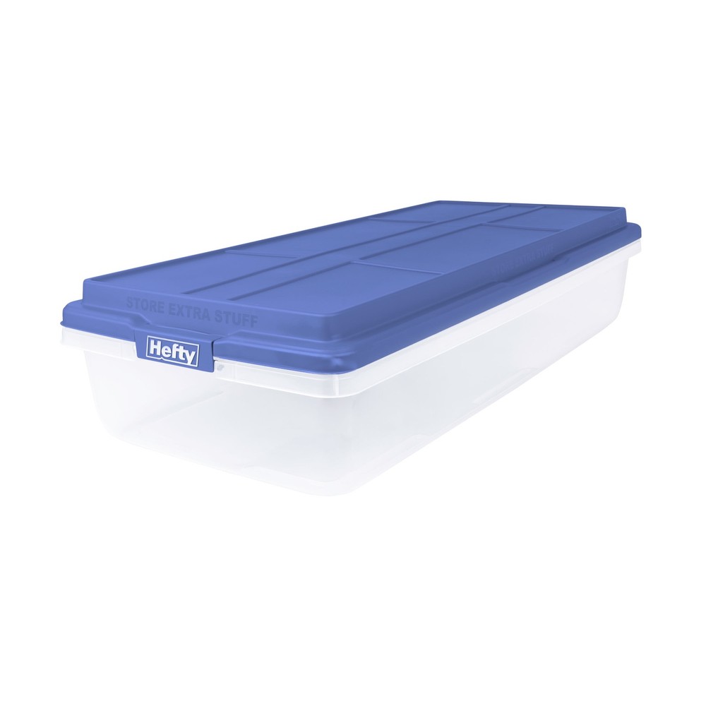 63 Quart Clear Storage Bin, Latched Storage Container