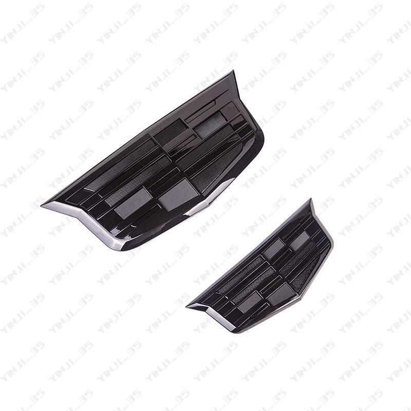 2Pcs Gloss Black Front Grill Trunk Lid Emblem Badge for Cadillac CT6 XT5 ATS XTS