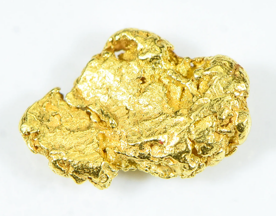 PURE GOLD NUGGET ALASKA YUKON BC NATURAL SMALL ROCK HAND PICKED RAW FINE 22k .5g