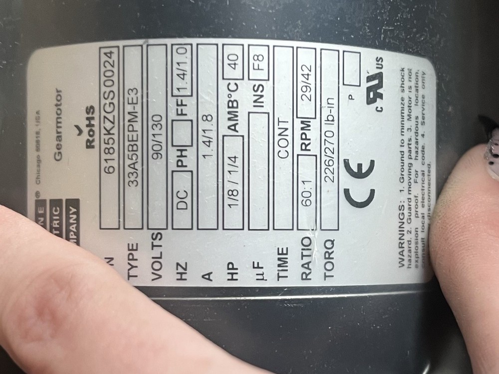 BODINE Gearmotor 33A5BEPM-E3