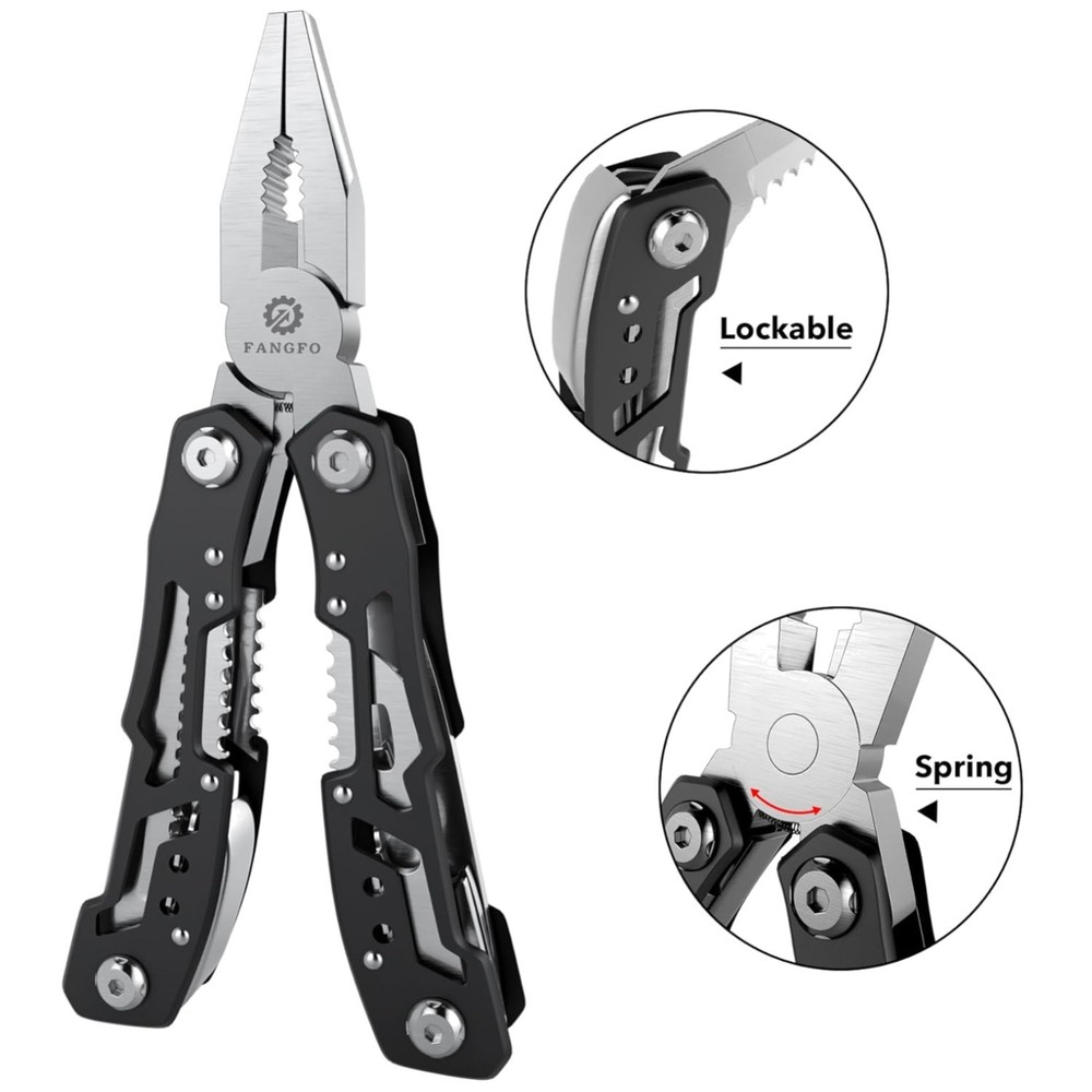 Durable 14-in-1 Pocket Multitool with Nylon Sheath for Ultimate Accessibility