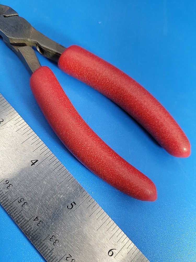 Snap-on Electronic Precision Side Cutters Pliers Red E710BCG S-5-14 *NO SPRING*