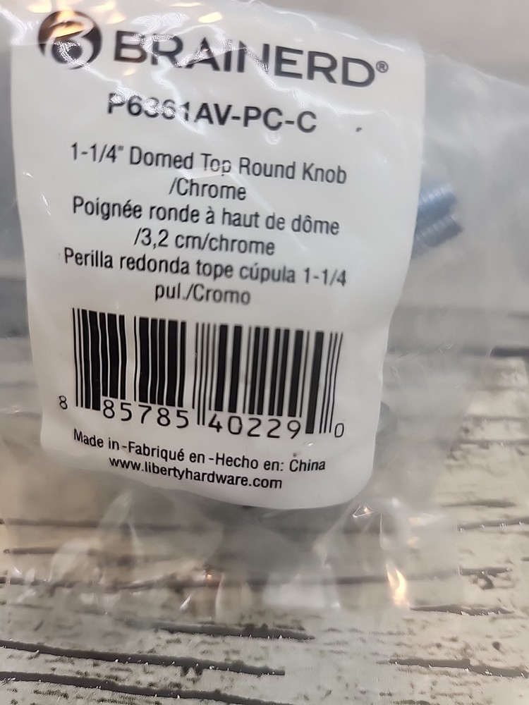 Brainerd Domed Top Round Knobs Chrome 1-1/4" P6361AV-PC-C 8 Pack [W]