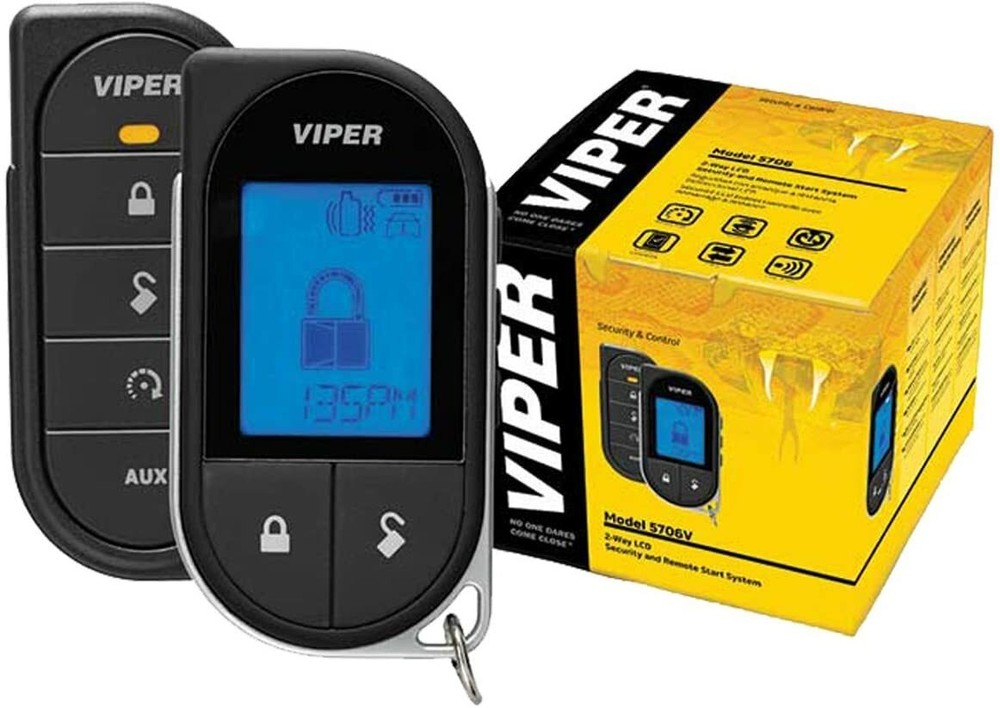 Viper 5706V LCD 2-Way Security Remote Start System + 4 PCS Universal Door Lock