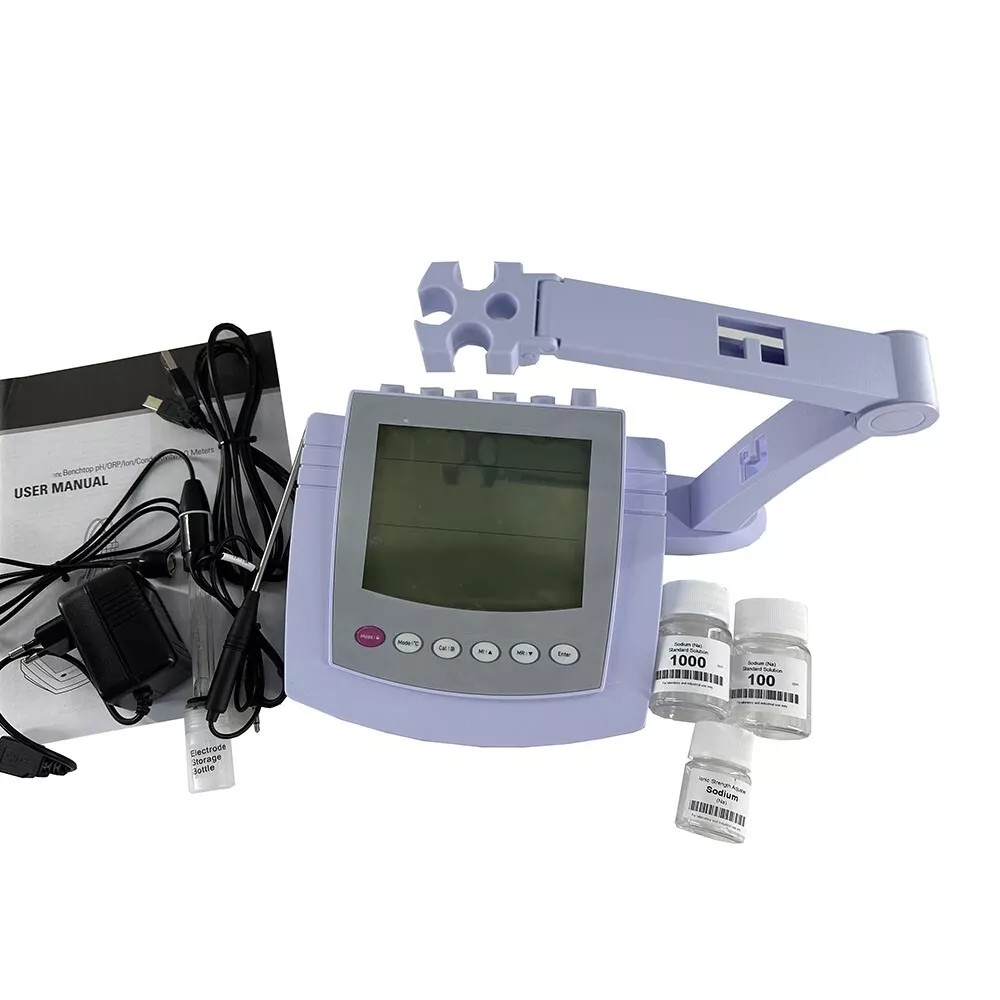 Benchtop F Ion Meter with Standard Solution Temp Compensation 0.02~1900ppm