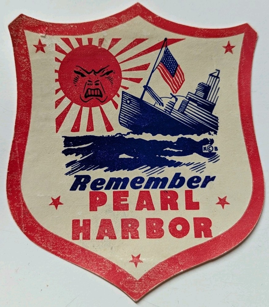 WW2 Remember Pearl Harbor / Hawaii Paper Sticker / Decal
