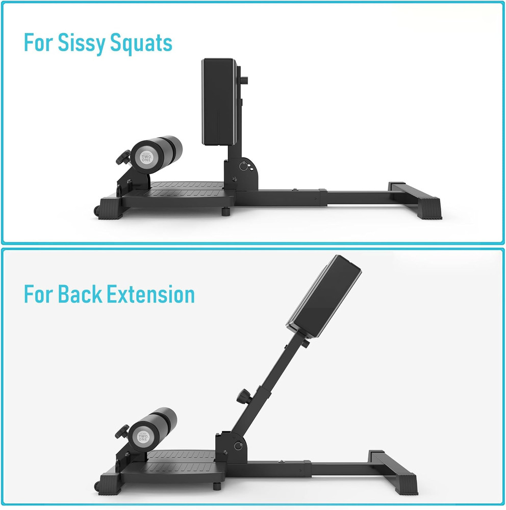Sissy Squat Machine, Deluxe Multi-Function Deep Sissy Squat Bench Workout Statio