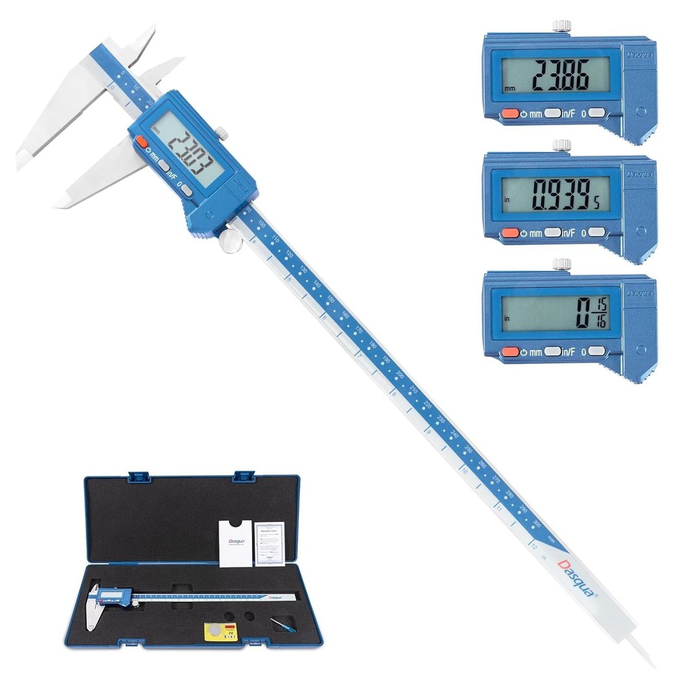 Precision Measuring Tool: 12" Digital Caliper with LCD Display and Storage Case