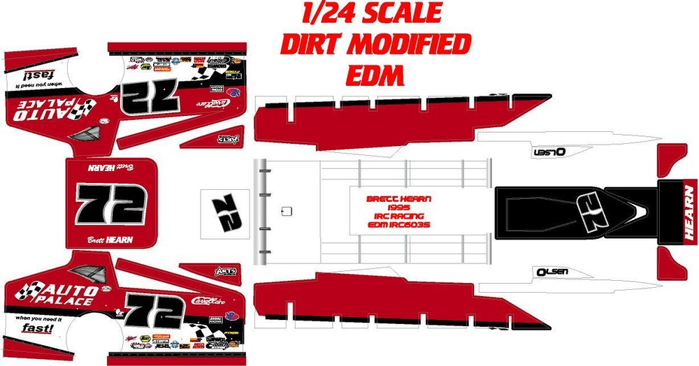 EDM MUDBOSS DIRT MODIFIED 1X24 SCALE BRETT HEARN 1995 THEME WRAP