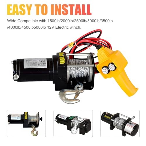 Winch Controller, Push Button Winch Remote Assembly Replacement for Pulling
