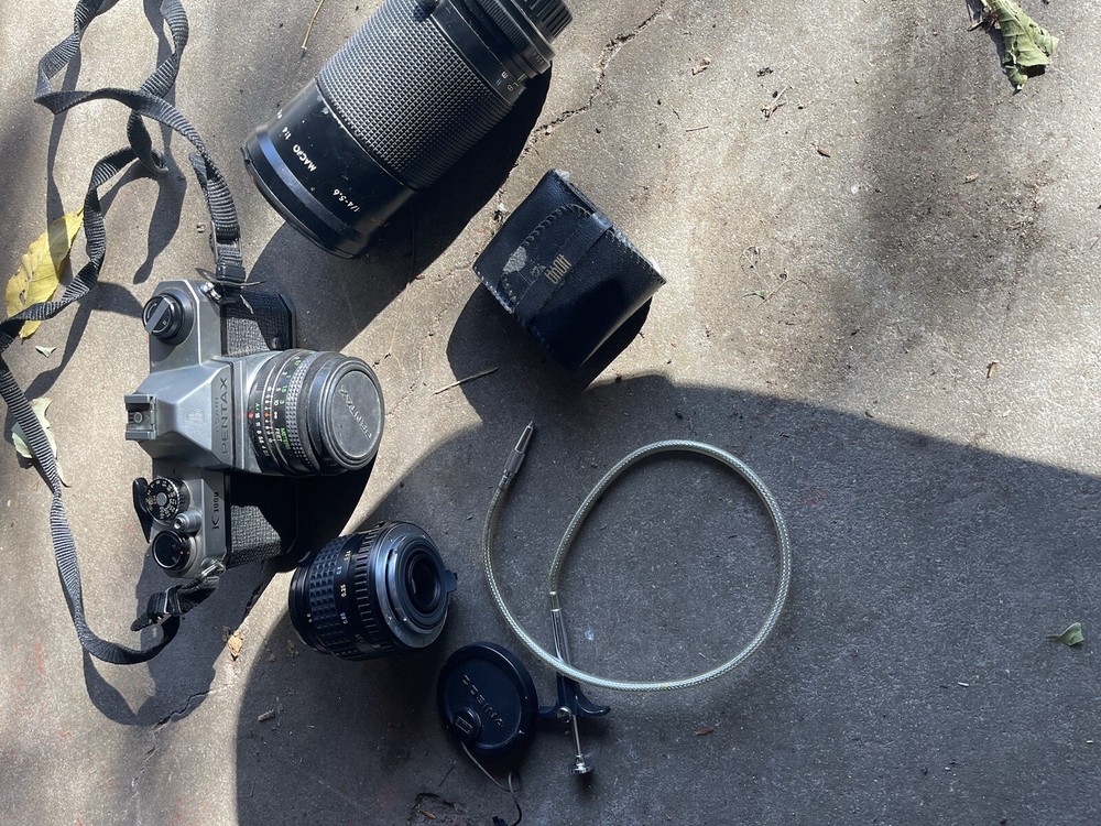 Pentax K1000 With Extra Lenses