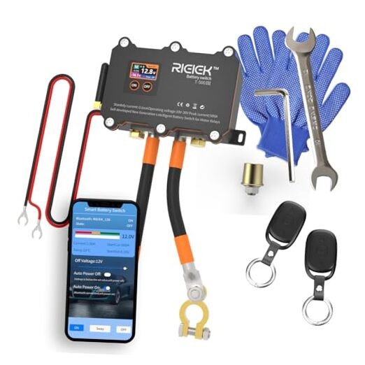 Car Battery Disconnect Switch with Mobile Control, 500A mobile control