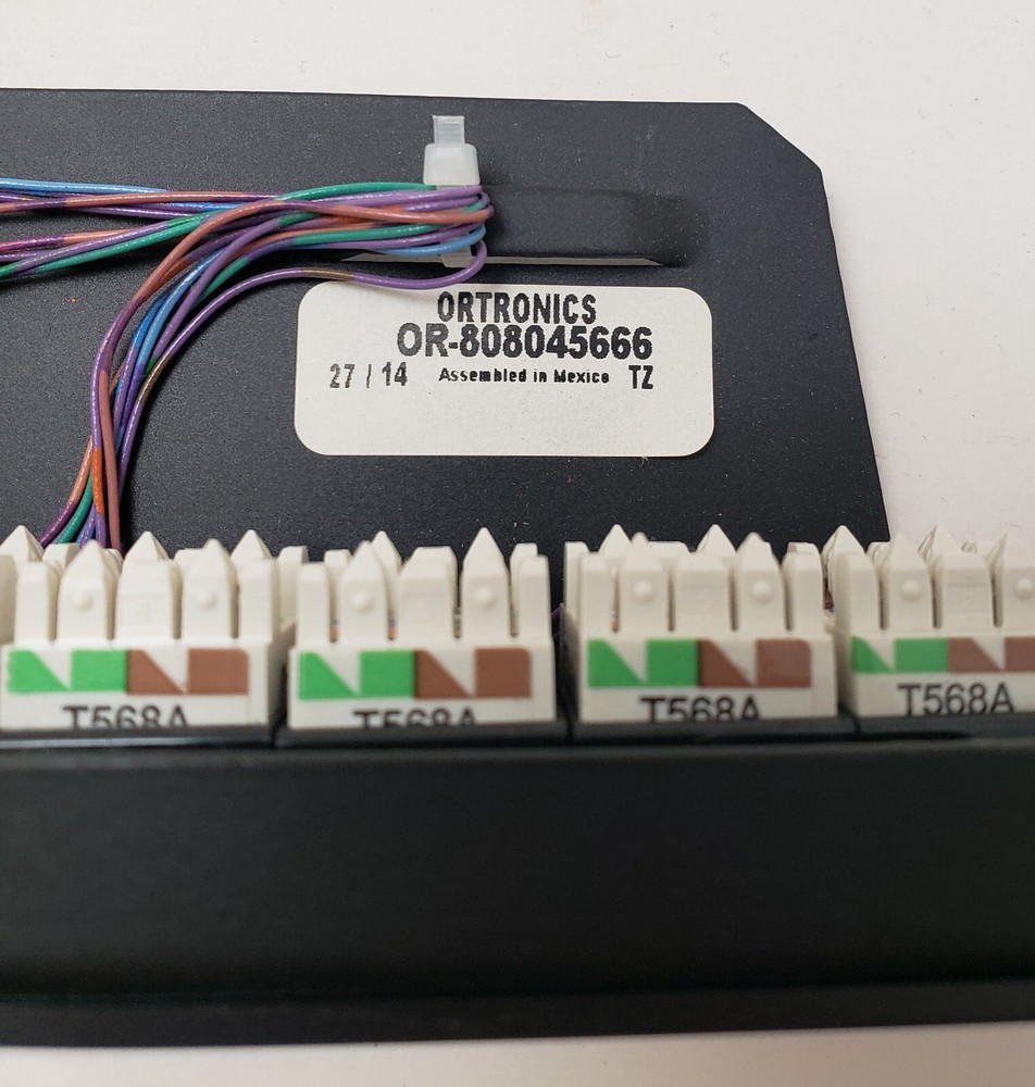 Ortronics Black Patch Panel 24 Ports High Density OR-808045666