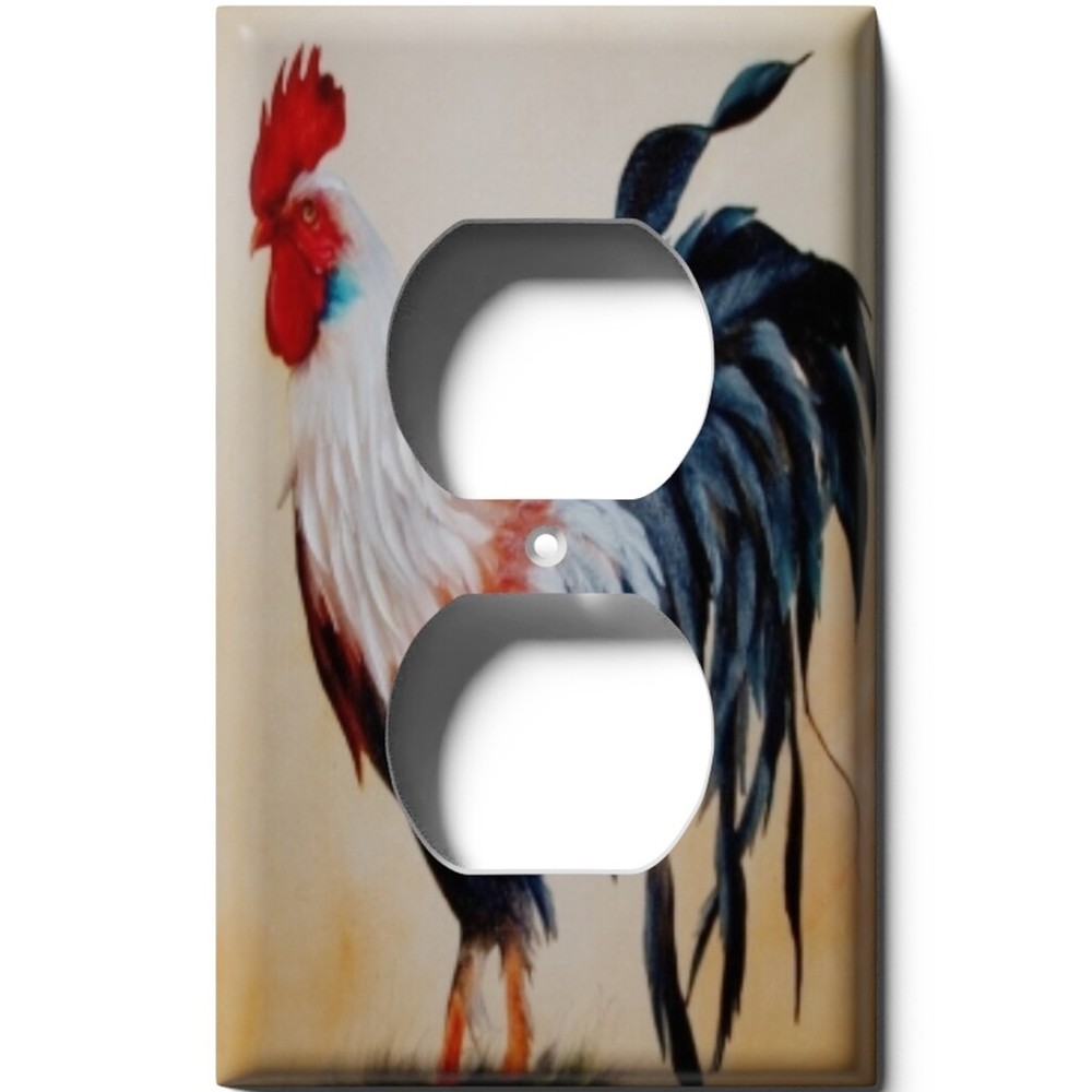 SnazzySwitch Rooster Profile Decorative Light Switch Plate Cover