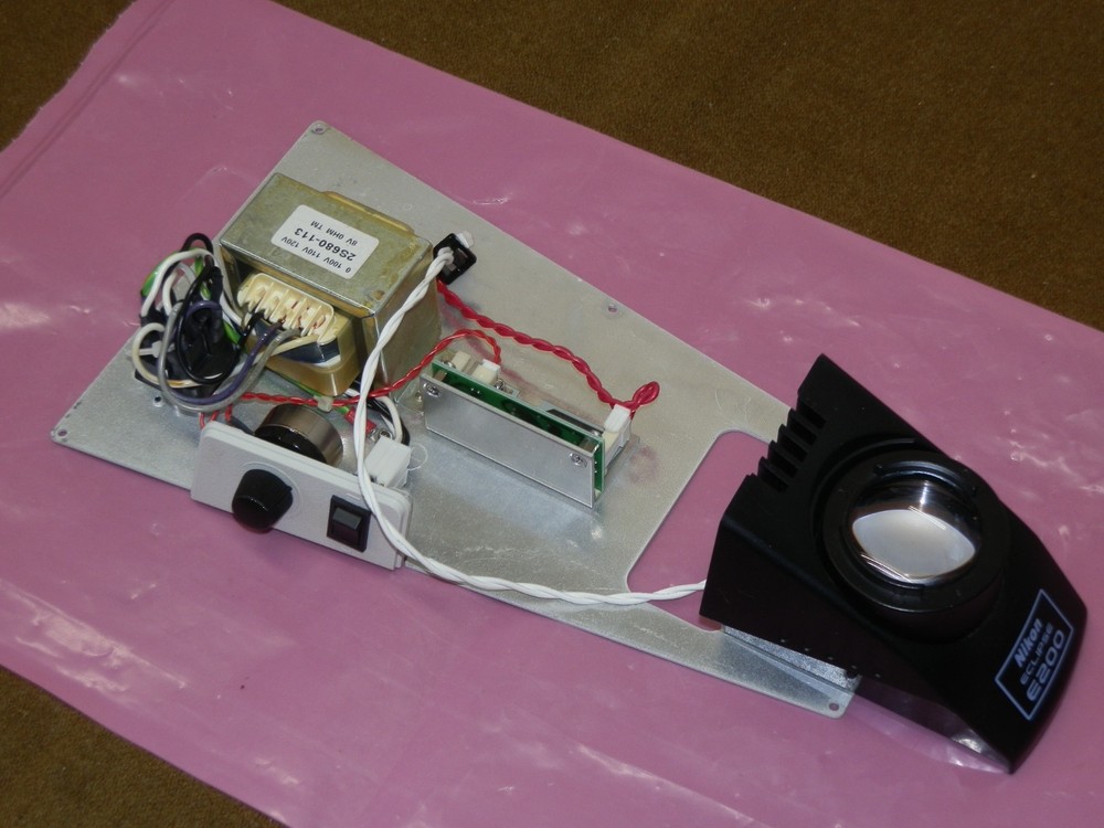 Nikon Microscope E200 LED Power Supply, Lamp, Switch and Rheostat Assembly