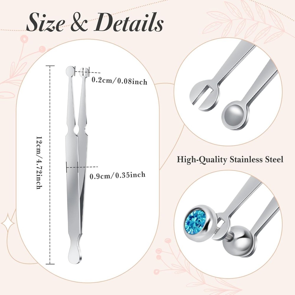 Professional-Grade 9pcs Piercing Tools Set – Includes 3mm Ball Removal Tool