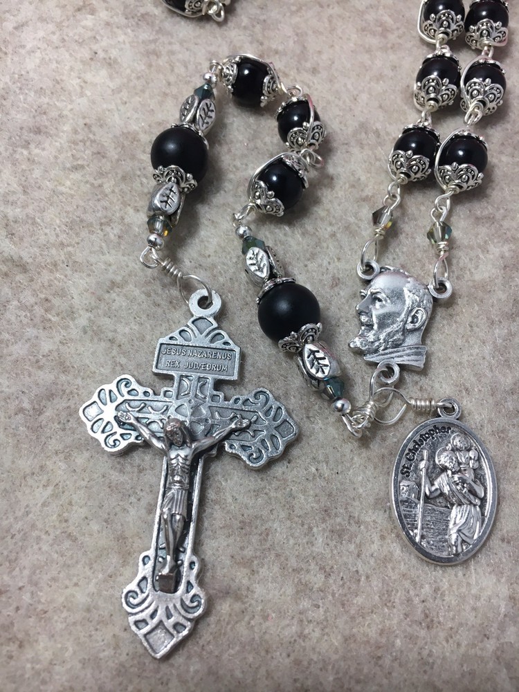 Unbreakable Rosary | St. Padre Pío/St Christopher Rosary | Handmade