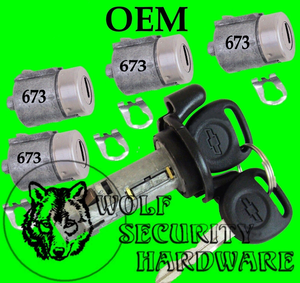 Chevy Express 99 00 OEM Ignition Key Switch Cylinder & Door Lock Set 2 Chevy Key