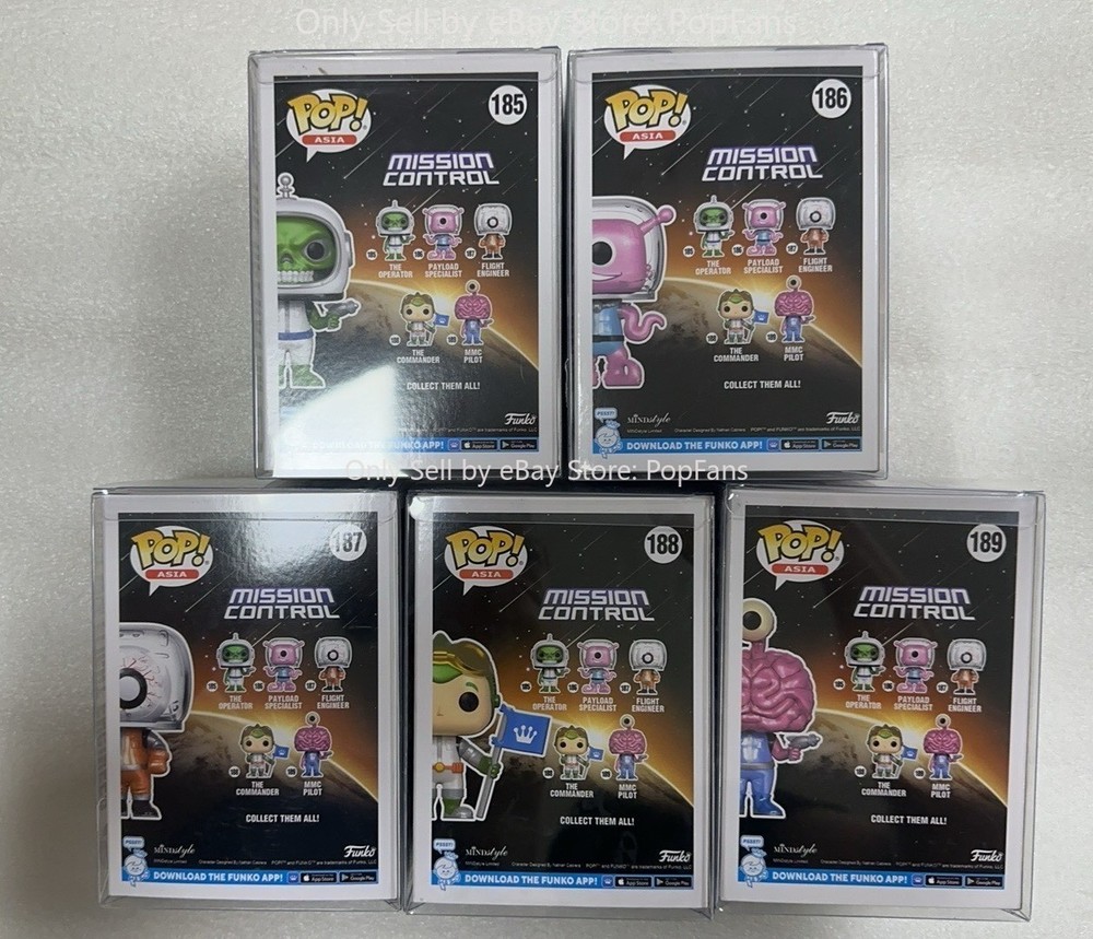 Funko Pop 5 pcs MMC Mission Control Operator Payload Specialist Flight Engineer