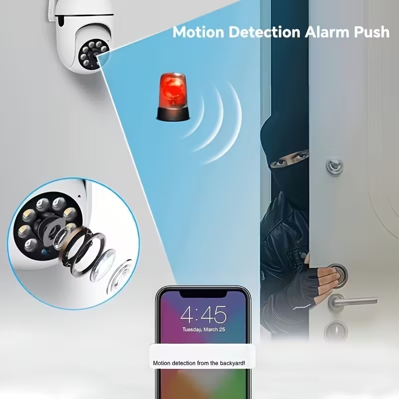 2pcs 2K HD security cameras, WiFi connected, withtwo-way audio