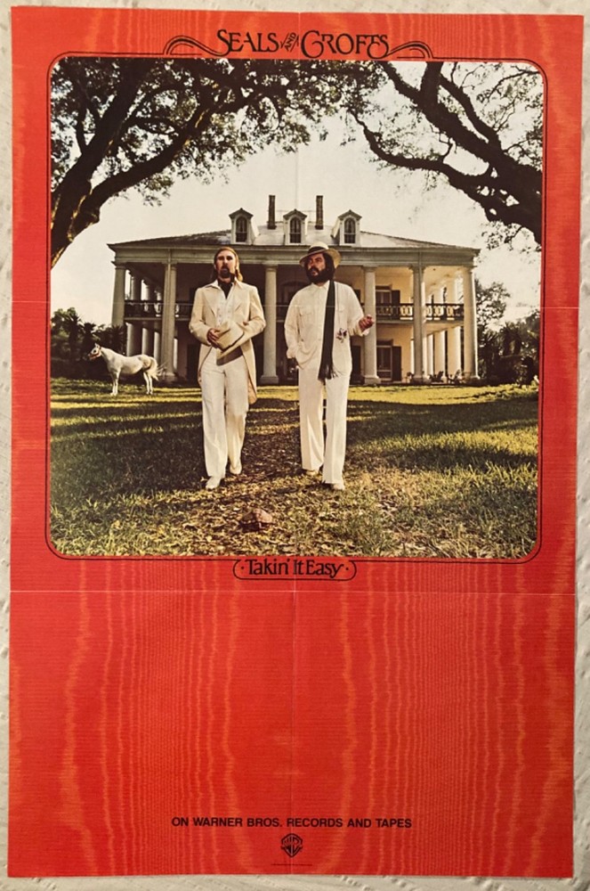 Seals And Crofts 1978 Promo Poster Takin It Easy Warner Bros. Records O
