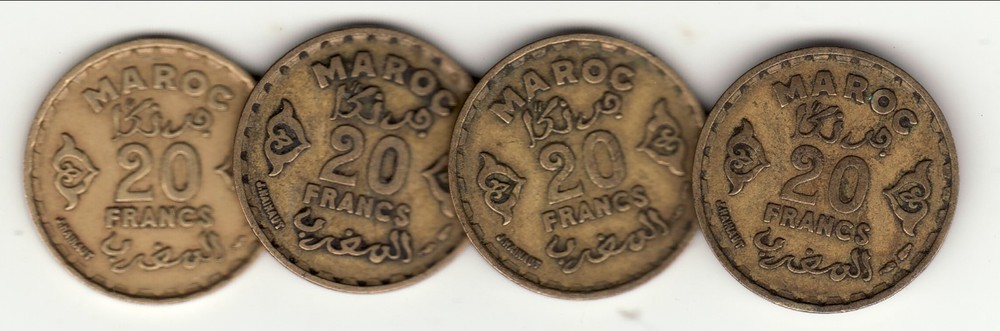MOROCCO 20 FRANCS 1371 ( PRIX pour 1 )