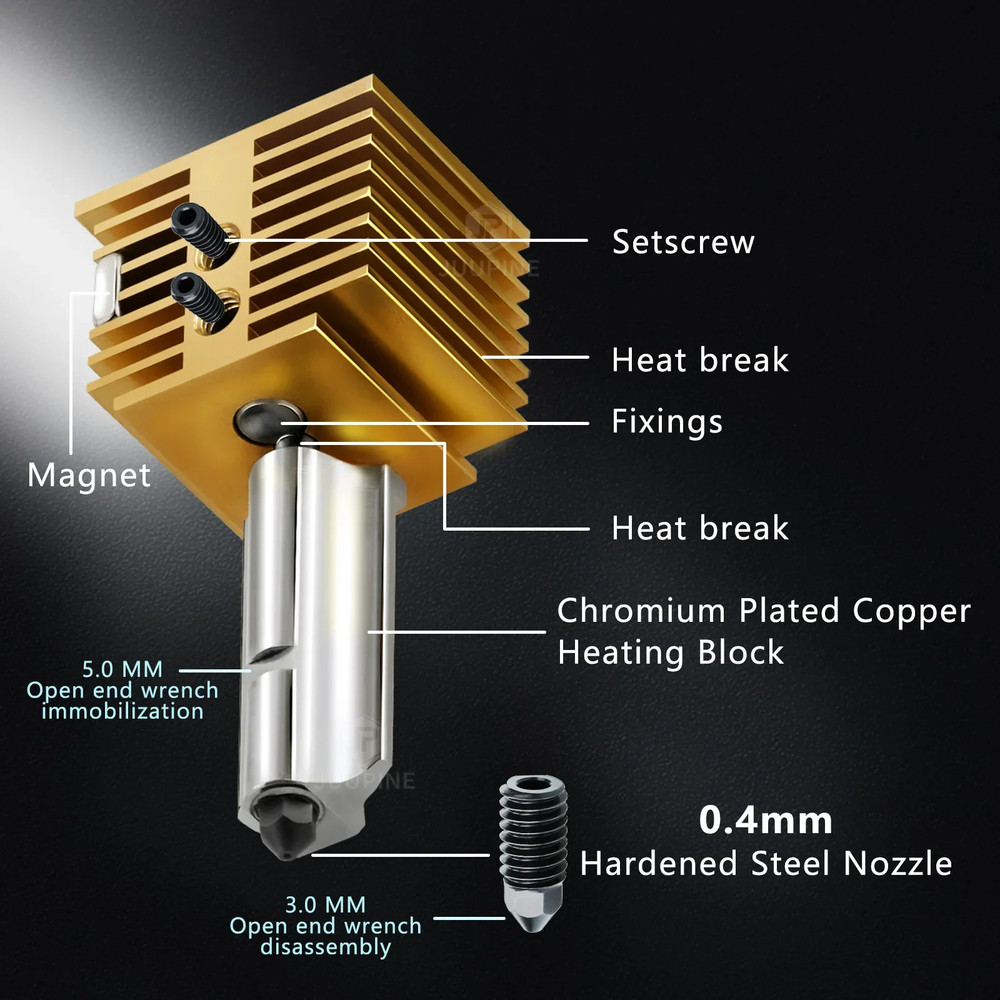 Hotend Extruder Head Nozzle Kit for Bambu Lab A1 /A1 mini 3D Printer Accessories