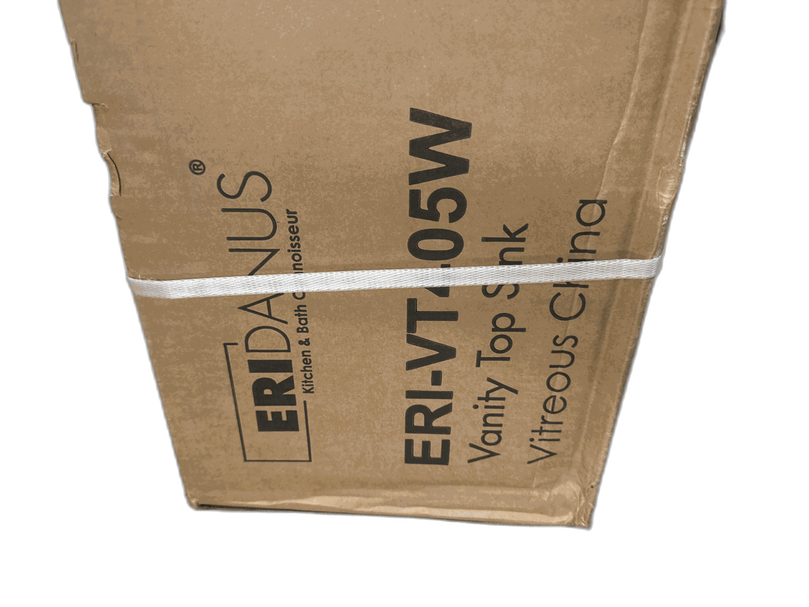 Eridanus Tucson 36"x18" Vitreous China Vanity Top White Single Sink 3-Hole 8"