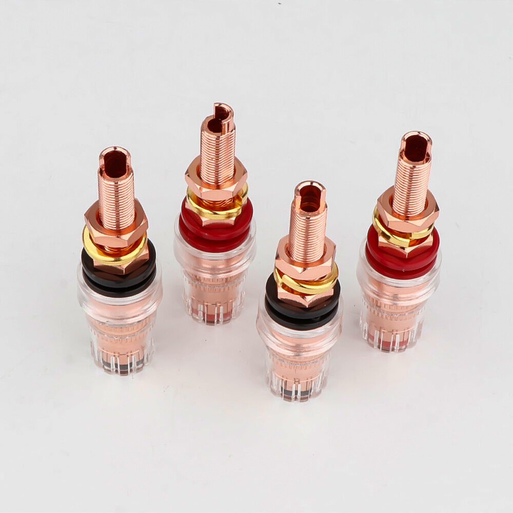 Pure Copper Amplifier Speaker Banana Female Terminal Binding Post Socket